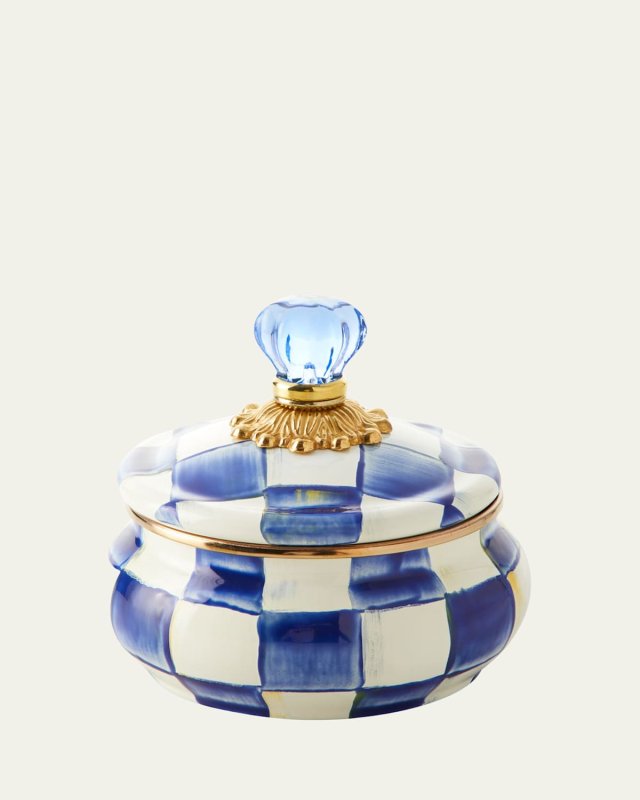 Royal Check Squashed Pot